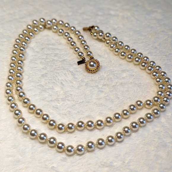 Revlon Jewelry - Vintage 90's Revlon Dual Strand Faux Pearl Necklace/Choker